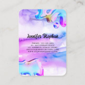 Splash Holographic Polish Elegante Moderne Nägel Visitenkarte (Rückseite)