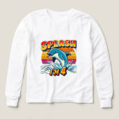 Splash I’m 4 – Cute Dolphin 4th Birthday Design (Design Vorderseite)