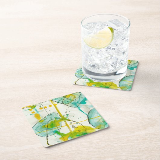 Splash I Rechteckiger Pappuntersetzer (Vor Ort)