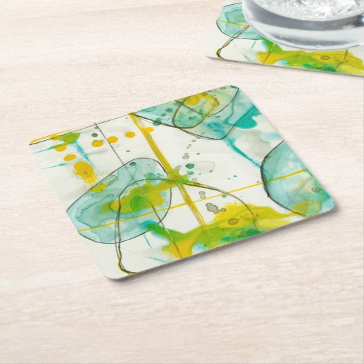 Splash I Rechteckiger Pappuntersetzer (angewinkelt)