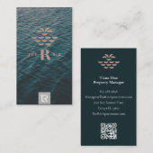 Splash Image Water Logo Visitenkarte für Navy (Vorne/Hinten)