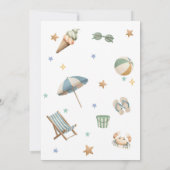 Splash Into Three Pool Party Summer 3rd Birthday  Einladung (Rückseite)