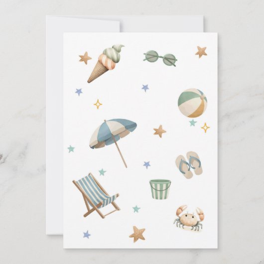 Splash Into Three Pool Party Summer 3rd Birthday Einladung (Rückseite)