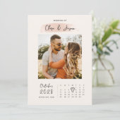 Splash Kalender Foto Save the Date Einladung (Stehend Vorderseite)