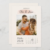Splash Kalender Foto Save the Date Einladung (Vorne/Hinten)