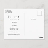 Splash Kalender Foto Save the Date Einladung Postkarte (Rückseite)