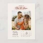 Splash Kalender Foto Save the Date Einladung Postkarte (Vorderseite)