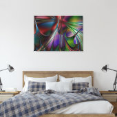 Splash Lattice Stretched Canvas Print Leinwanddruck (Insitu (Schlafzimmer))