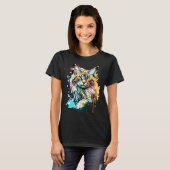 Splash Maine Coon Katze 1 T-Shirt (Vorne ganz)