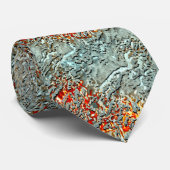 Splash matte Metall schmolzen auf lebendig orange  Krawatte (Gerollt)