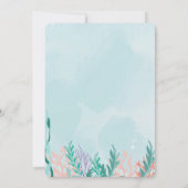 Splash Meerjungfrau Geburtstag unter dem Party Einladung (Rückseite)