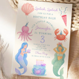 Splash Mermaid Birthday Bash Einladung