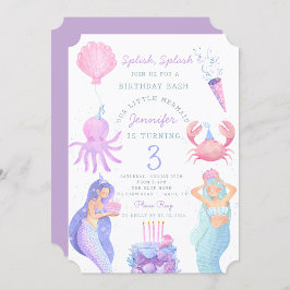 Splash Mermaid Birthday Bash Einladung