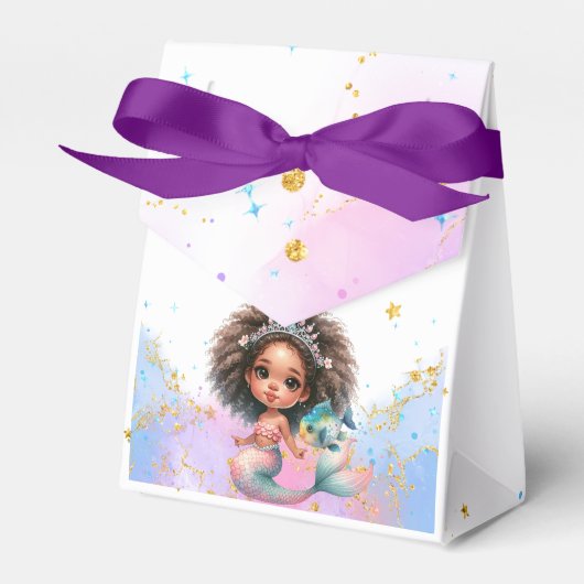 Splash Mermaid Party Birthday Favor Box Geschenkschachtel (Vorderseite)