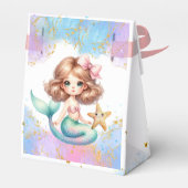 Splash Mermaid Party Birthday Favor Box Geschenkschachtel (Rückseite)
