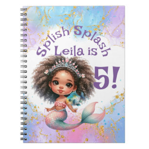 Splash Mermaid Party Birthday Memory Book Notizblock