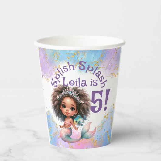Splash Mermaid Party Paper Cups Pappbecher (Vorderseite)