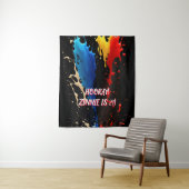 SPLASH mit RED, YELLOW und BLUE Tapestry Wandteppich (Beispiel)
