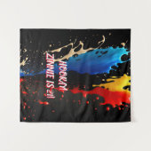 SPLASH mit RED, YELLOW und BLUE Tapestry Wandteppich (Vorderseite (Horizontal))