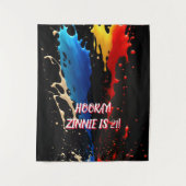 SPLASH mit RED, YELLOW und BLUE Tapestry Wandteppich (Vorderseite)