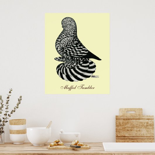 Splash Muffed Tumbler Taube Poster (Küche)