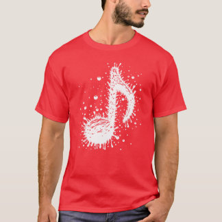 Splash-Musiknoten Dropdown-Freund T-Shirt