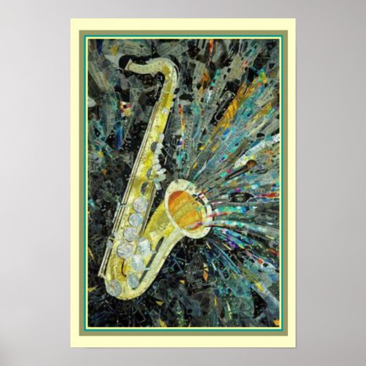 "Splash of Sax" 13 x 19 Poster (Vorne)
