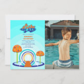 Splash Pad Birthday Einladung (Vorderseite)