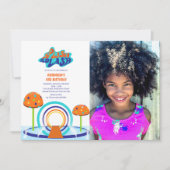 Splash Pad Birthday Foto Einladung (Vorderseite)