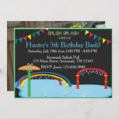 Splash Pad Birthday Ingnition Einladung (Vorne/Hinten)