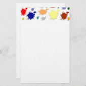Splash Paint Stationery Briefpapier (Vorne/Hinten)