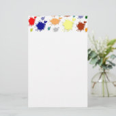 Splash Paint Stationery Briefpapier (Stehend Vorderseite)