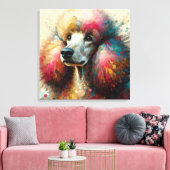 Splash Poodle Leinwanddruck (Insitu (Wohnzimmer))