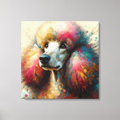 Splash Poodle Leinwanddruck (Vorderseite)