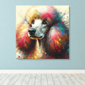 Splash Poodle Leinwanddruck (Insitu (Holzboden))