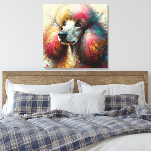 Splash Poodle Leinwanddruck (Insitu (Schlafzimmer))