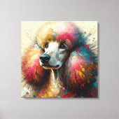 Splash Poodle Leinwanddruck (Vorderseite)
