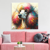 Splash Poodle Leinwanddruck (Insitu (Wohnzimmer))