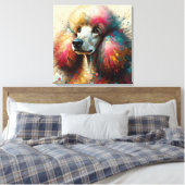 Splash Poodle Leinwanddruck (Insitu (Schlafzimmer))