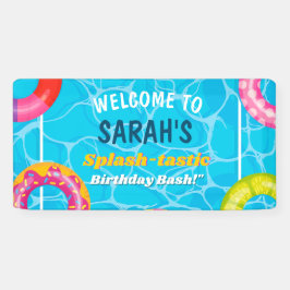 Splash Pool Party Sommerschwimmen Wasser Geburtsta Banner