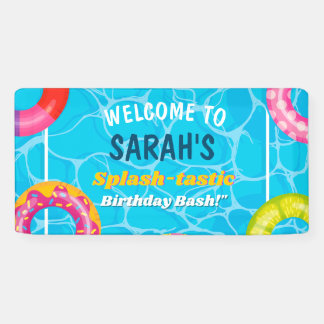 Splash Pool Party Sommerschwimmen Wasser Geburtsta Banner
