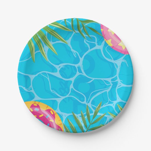 Splash Pool Party Sommerschwimmen Wasser Geburtsta Pappteller (Vorderseite)