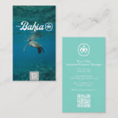 Splash Sea Turtle Logo und Aquamarine Visitenkarte (Vorne/Hinten)