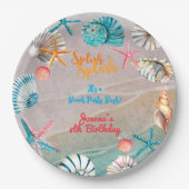 Splash Sommerstrand Geburtstagsparty Pappteller (Vorderseite)