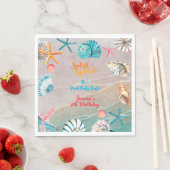 Splash Sommerstrand Geburtstagsparty Serviette (Beispiel)