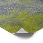 'Splash, Splash' Grau und Gelb Abstrakte Kunst Poster (Ecke)