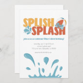 Splash Summer Birthday Bash Einladungen (Vorne/Hinten)