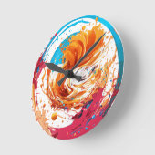 Splash Swirl - Abstrakte moderne Wall Clock Runde Wanduhr (Winkel)