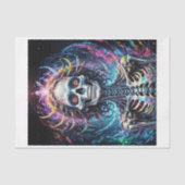 Splash Tinte Skull in den Farben Wunderland Seidenpapier (Vorderseite)