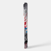 Splash Tinte zeichnend Wolkenkratzer Skyline iPhone Hülle (Linke Seite)